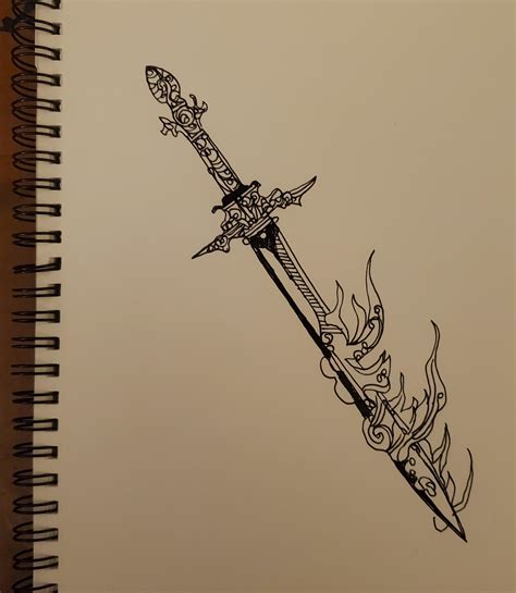 Fire Sword Drawing
