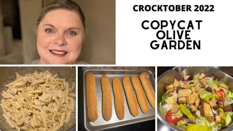 CROCKTOBER 2022/COPYCAT OLIVE GARDEN/CHICKEN PASTA/OLIVE GARDEN BREADSTICKS/OLIVE GARDEN SALAD ...