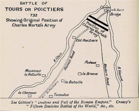 Military Medieval Maps - Battle of Tours