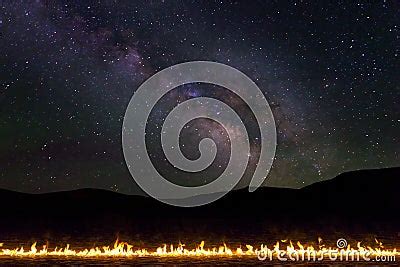 Milky Way With Fire Royalty-Free Stock Photography | CartoonDealer.com ...