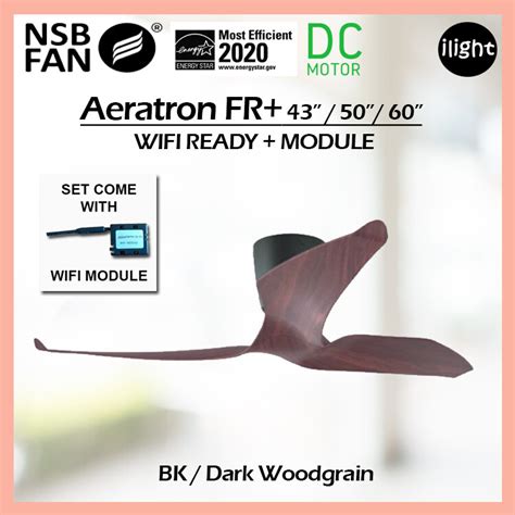 NSB FAN AERATRON FR+ 43 / 50 / 60 Inches WiFi Ready + Module With Remote Control 6 Speeds DC ...