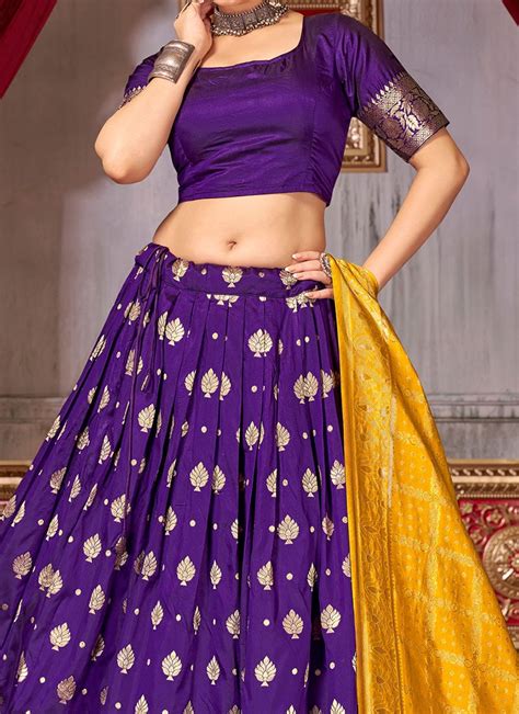 Buy Indian Ethnic Clothing - Raksha Bandhan Violet Lehengas
