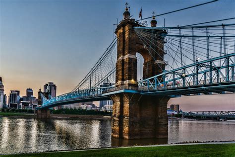 John A. Roebling Suspension Bridge - Purple Rosemary