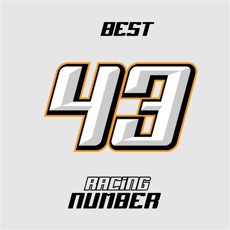 Vector Racing Number Template 43 17629173 Vector Art at Vecteezy