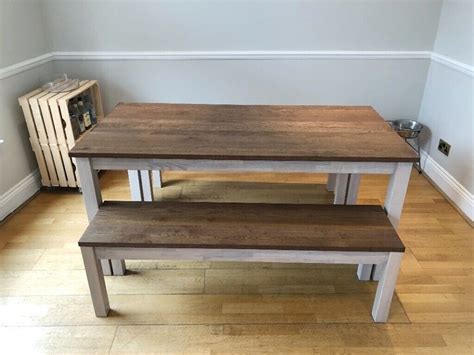 Ikea Kejsarkrona solid oak dining set (table and benches - seats 6). Great condition - barely ...