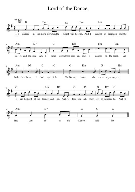 Lord of the Dance Sheet music for Piano (Solo) Easy | Musescore.com