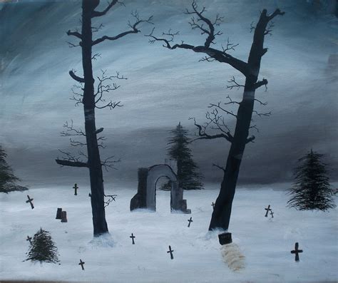 Amanda Nemeth: Graveyard- Acrylic on Canvas