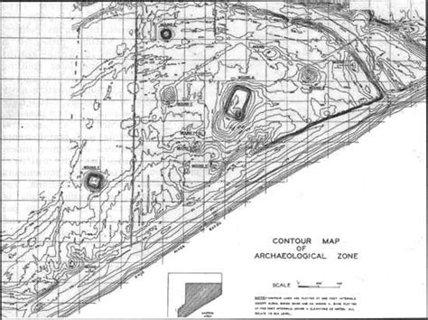 Topo map of the Angel Mounds Site, Indiana, USA Contour Map, Mounds, Ohio River, Metal Detecting ...