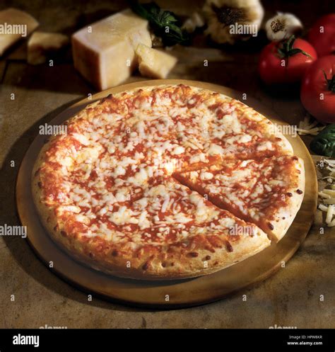 Cheese Pizza on background Stock Photo - Alamy