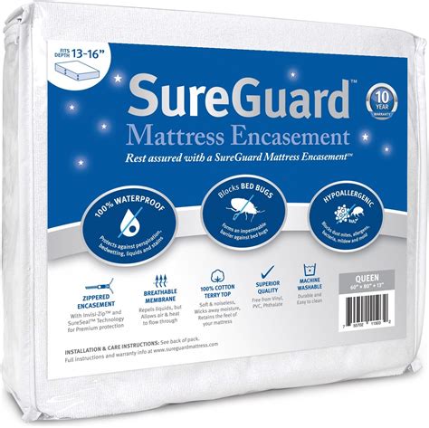 Amazon.com: Superior Extra Heavy 8 Gauge Vinyl Mattress Protector Zippered Encasement Cover 100% ...