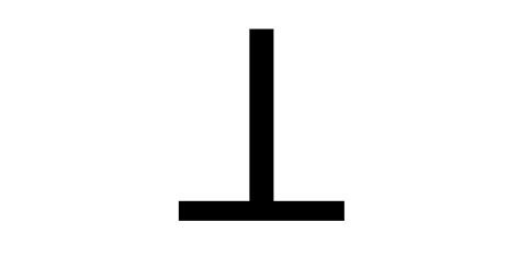 ⊥ Perpendicular symbol - Psfont tk