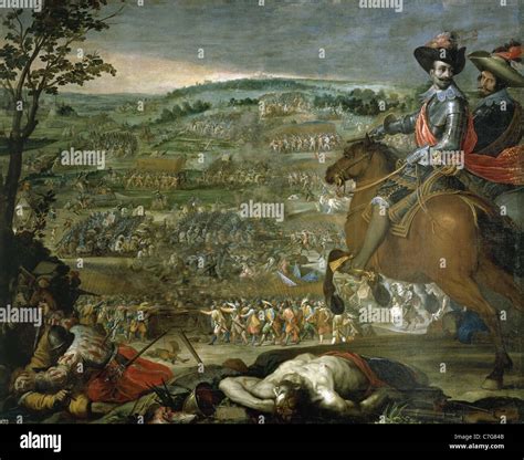 Thirty Years War (1618-1648). The Victory of Fleurus. Painting by Vincenzo Carducci. Prado ...