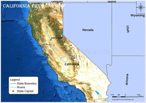 Physical Map of California - Check Geographical Features of the ...