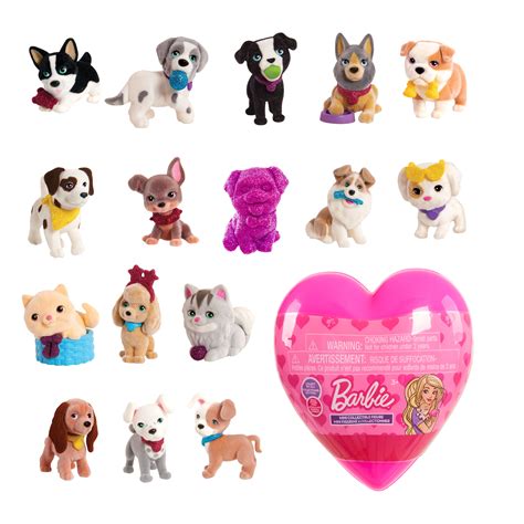 Barbie Pets Collectible Mini Pets Series 1 in Heart Capsule – 1 Hidden Figure - Walmart.com