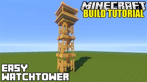 Minecraft: How To Build A Watchtower Tutorial (Simple & Easy) - YouTube