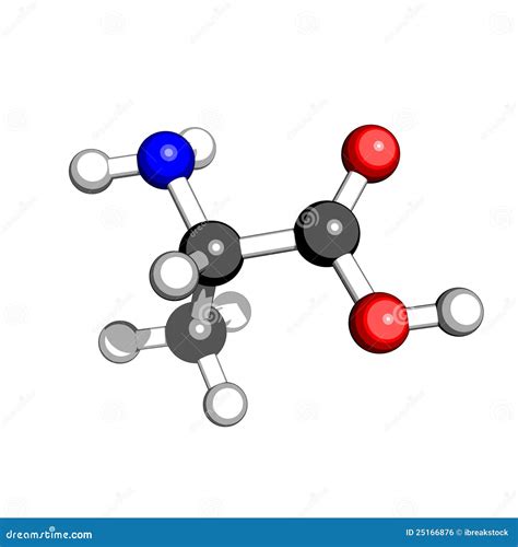 Amino Acid Alanine Molecular Structure Royalty Free Stock Image - Image ...