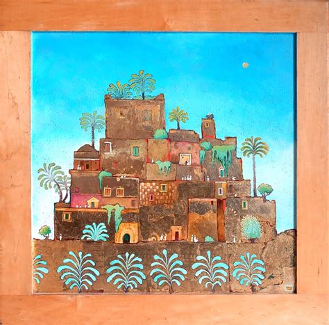 Biblical architecture: Citadel I : Original Painting by Darius Gilmont