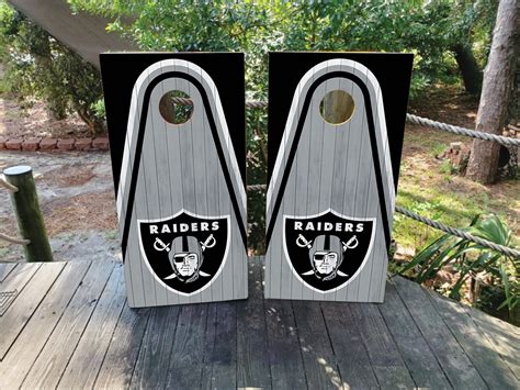 Las Vegas Raiders Cornhole Board Wraps Cornhole Stickers for | Etsy