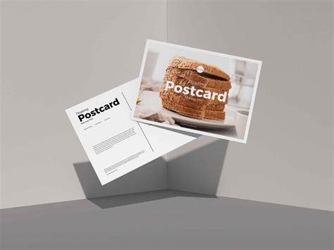 Free Floating Postcard Mockup (PSD)