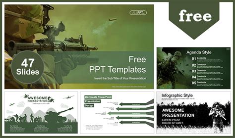 Army Soldier in Action PowerPoint Templates - Slidesgo templates