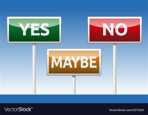 Yes No Maybe Royalty Free Vector Image - VectorStock