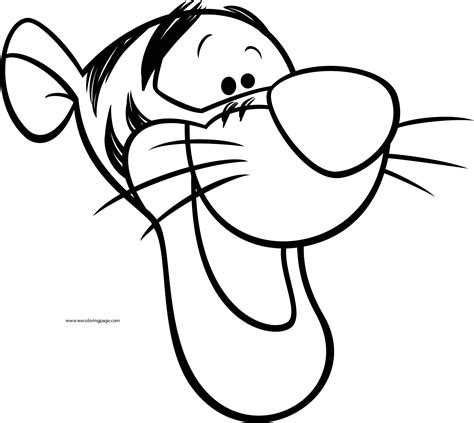 Tigger Happy Face Coloring Page | Wecoloringpage.com