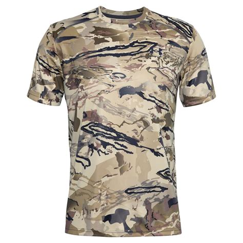 Under Armour Iso-Chill Brushline Short Sleeved T-Shirt UA Barren Camo/Black MD 1351143-999003 ...