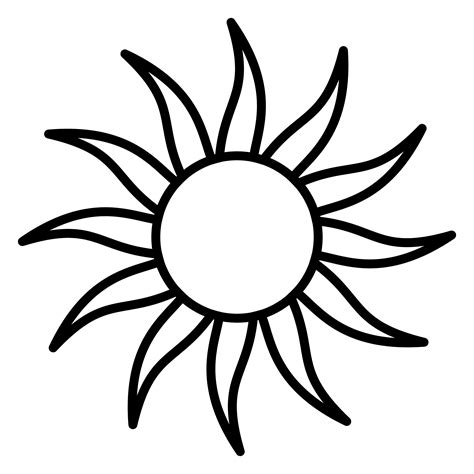 Sun Outline Drawing at GetDrawings | Free download