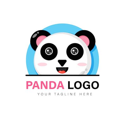 Premium Vector | Cute panda logo design