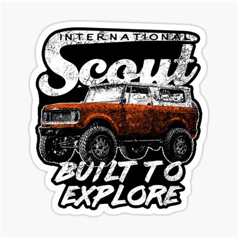 "International Harvester Scout II Retro Style Built to Explore" Sticker for Sale by ...