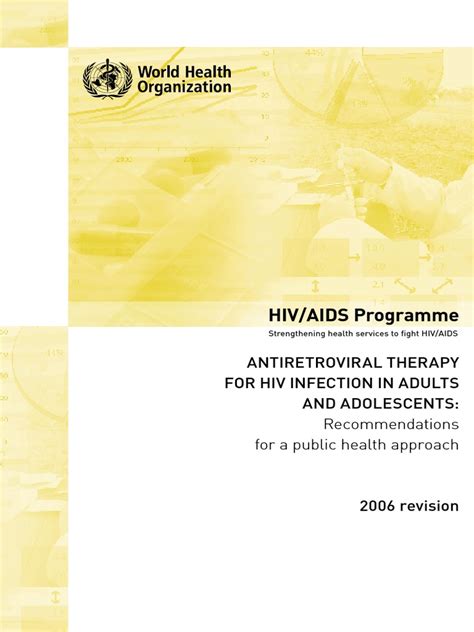 Art Adult Guidelines | PDF | Management Of Hiv/Aids | Hiv/Aids