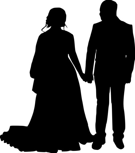 10 Bride and Groom Silhouette (PNG Transparent) | OnlyGFX.com