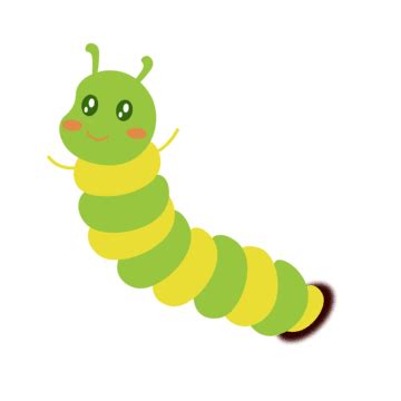 Green Caterpillar Clipart PNG Images, Green Bug Cartoon Cute ...