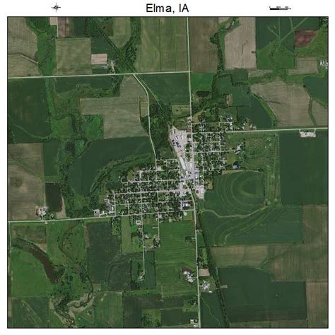 Aerial Photography Map of Elma, IA Iowa