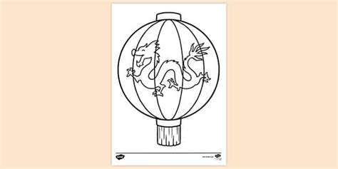 FREE! - Circle Chinese Lantern Colouring Sheet | Colouring Pages