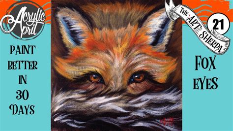 Red Fox Easy Daily Painting Step by step Acrylic Tutorials Day 21 #AcrylicApril2020 ...