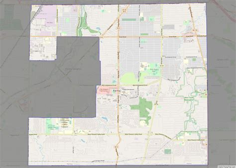 Map of Parma city, Ohio