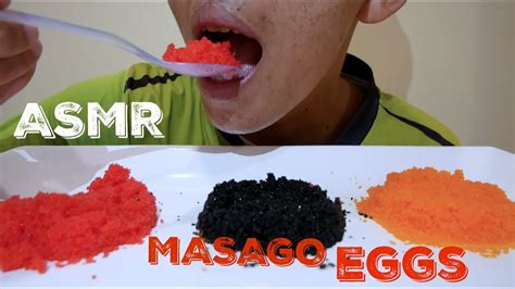 ASMR Masago Eggs | Crunchy popping Eating sounds - YouTube