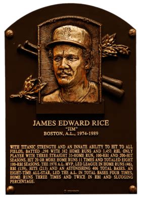 Jim Rice - HOF Plaque Mlb Players, Baseball Players, Major League Baseball, Nationals Baseball ...