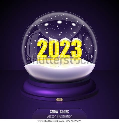 2023 Yellow Snow Globe On Purple Stock Vector (Royalty Free) 2227489925 | Shutterstock