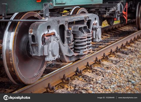 Industrial rail train wheels closeup technology train rail road ...