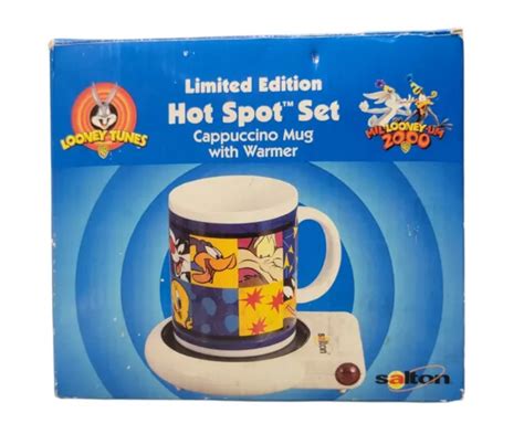 RARE 2000S MIL-LOONEY-UM Hot Spot Cappuccino Mug Set With Warmer *New $25.00 - PicClick
