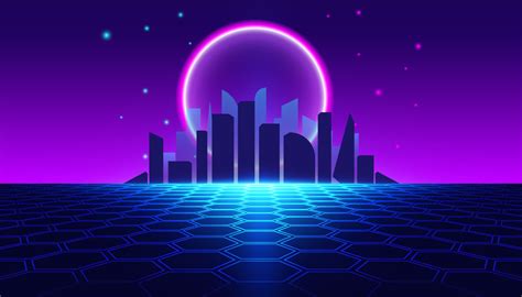 abstract Backgrounds 80's retro Vector virtual reality smart city vr ...