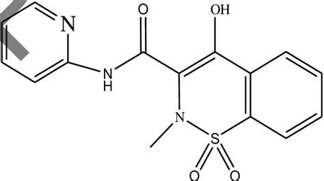 Chemical structure of piroxicam. | Download Scientific Diagram