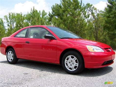 Red honda civic coupe 2001