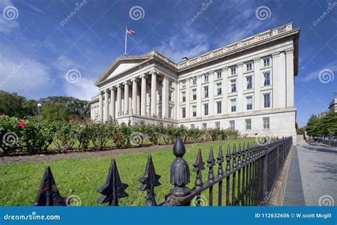 Treasury Department Building. Stock Photo - Image of district ...