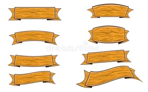 Wood banner stock vector. Illustration of banner, label - 27498830