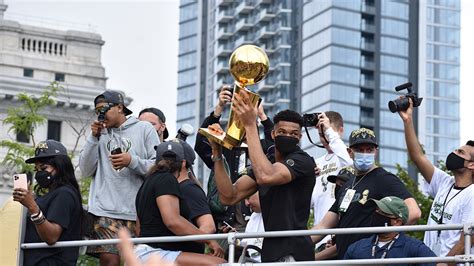 See photos of Bucks' NBA championship parade and celebration in downtown Milwaukee