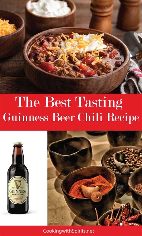 The Best Guinness Beer™ Chili Recipe - Cooking With Spirits | Recipe | Homemade soup recipe ...