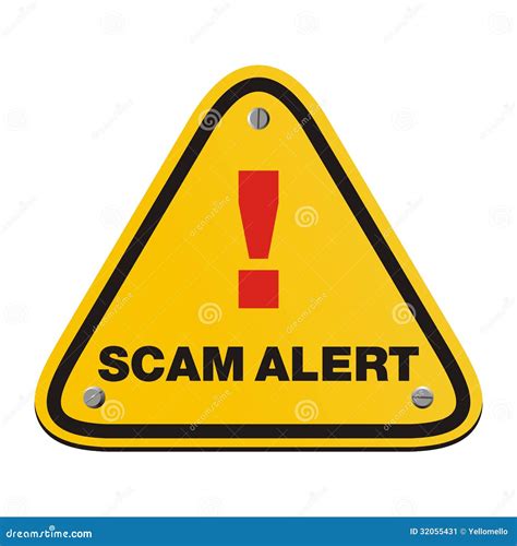 Scam Alert Triangle Sign Stock Image - Image: 32055431